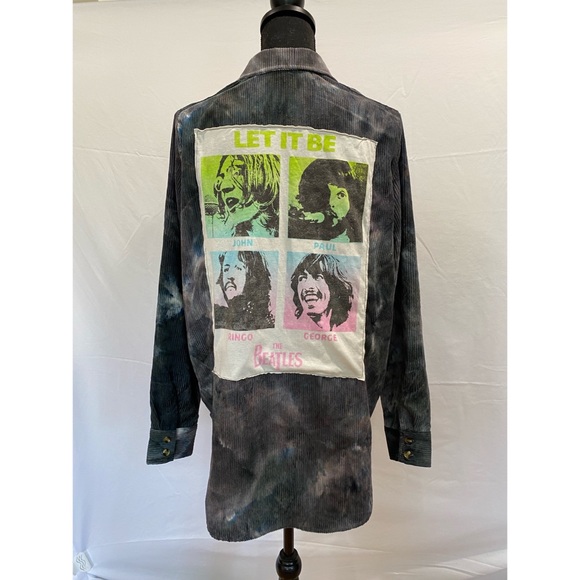 The Beatles "Let It Be" Trendy Tie Dye Shirt W Album Graphic on Back (Sz Large) - Picture 6 of 6